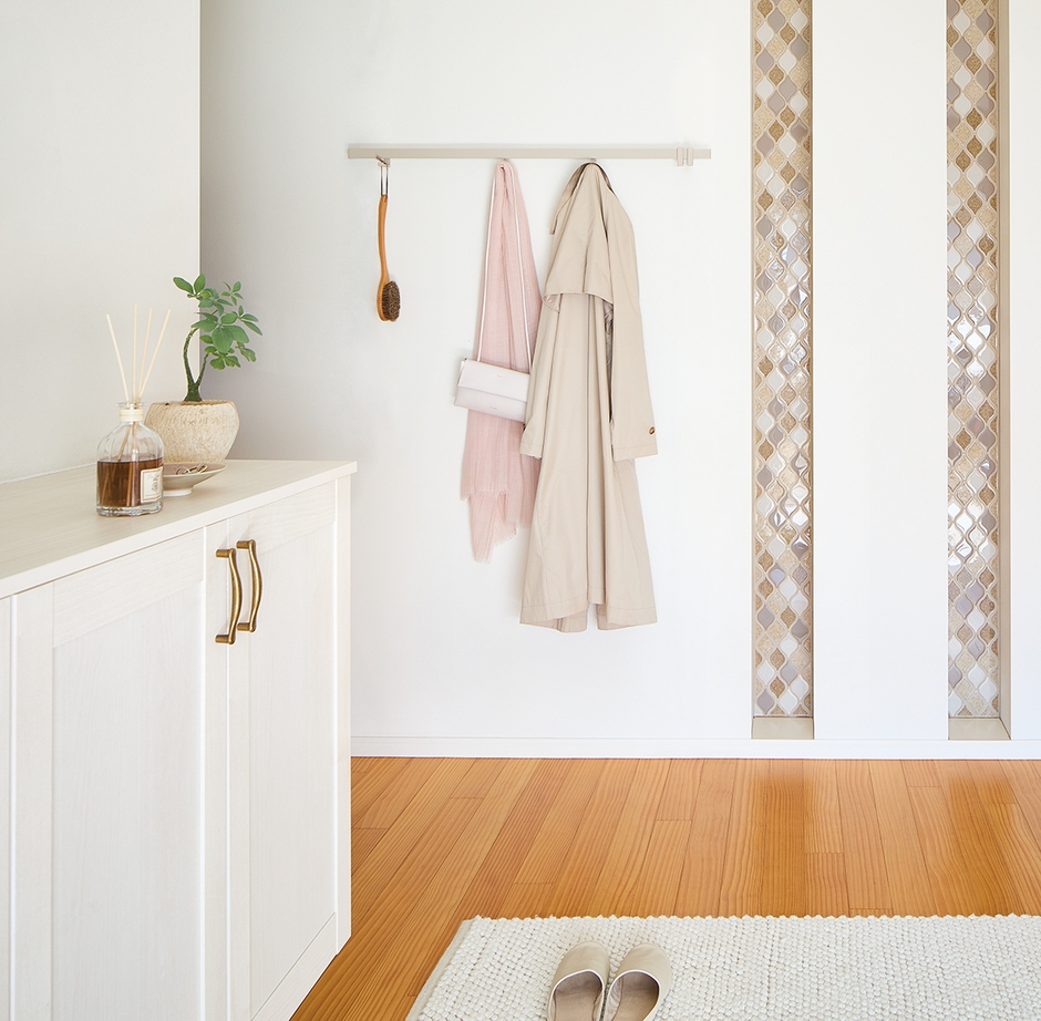 ピクチャーレール：Ｗ-1　グレージュ　折りたたみフック