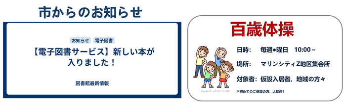 ＜通常時のデジタルサイネージのコンテンツイメージ＞