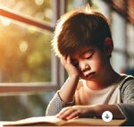 目を酷使：教科書 イメージ