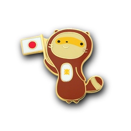 「マスコットキャラクター“ぽんぽこちゃん”ピンバッチ」 信楽町観光協会 様