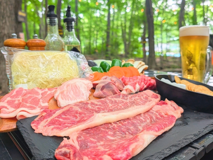 那須高原黒毛和牛ステーキの炭火バーベキュー 6,800円(税込)/1名