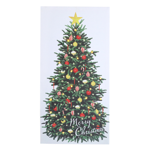 「ファブリック LEDパネル クリスマスツリー」価格：3,278円／サイズ：W30×D2.3×H60cm／単3形乾電池×2本（別売り）