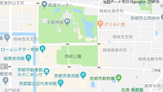 会場の岡崎公園　地図