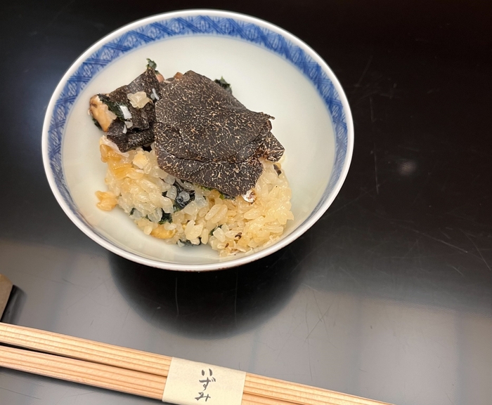 至福の「黒トリュフとのどぐろご飯」