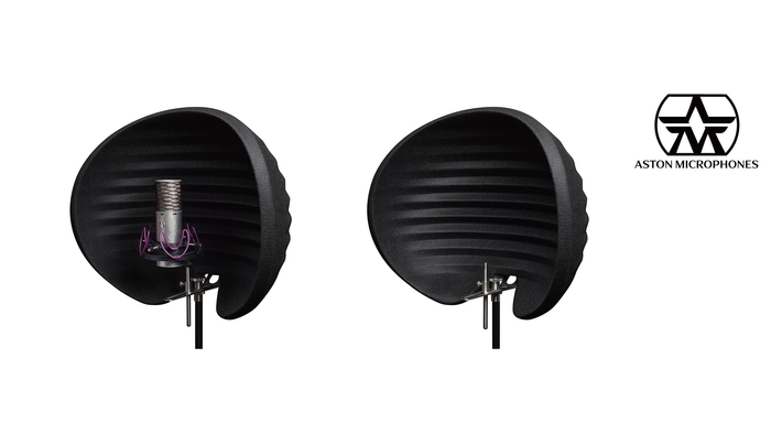 『Aston Halo Shadow』に同社マイクを装着したイメージ(マイクおよびショックマウントアダプターは別売)/『Aston Halo Shadow』