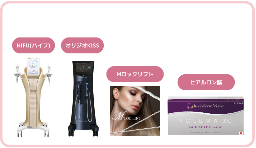 たるみ治療で使われる器機や薬剤