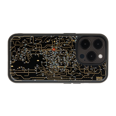 FLASH 関西回路線図 iPhone 15 Proケース 黒