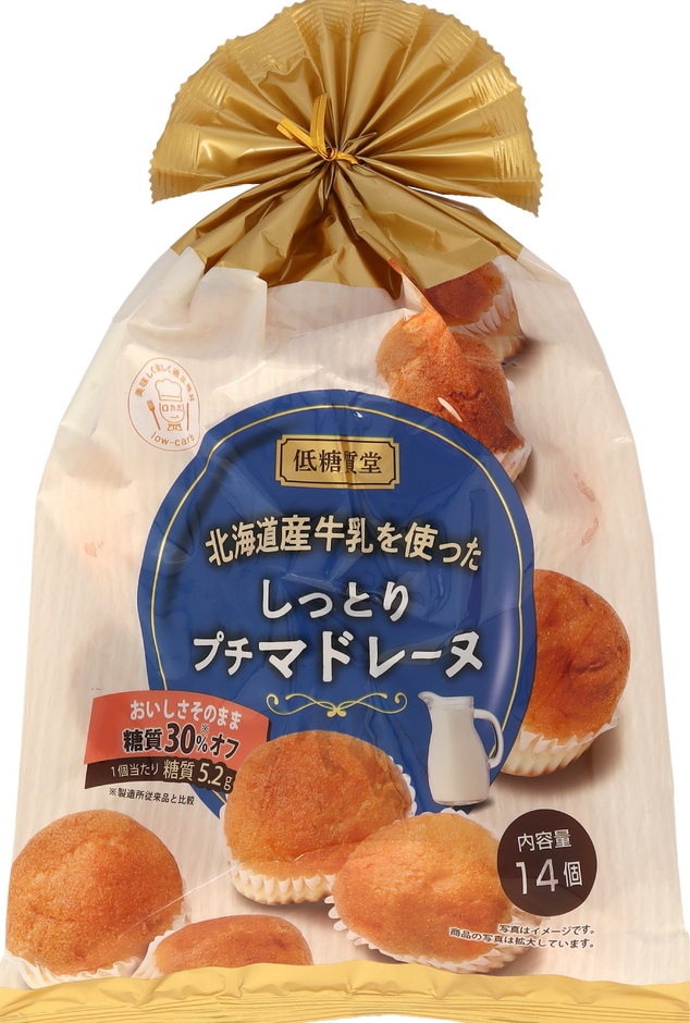 低糖質堂 北海道産牛乳を使ったしっとりプチマドレーヌ