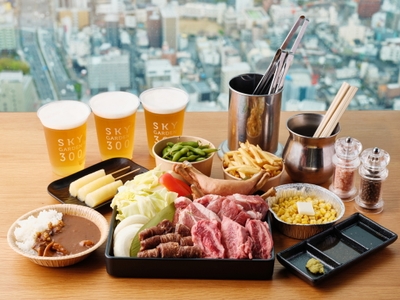 【厚切りカルビ&牛ハラミの4種盛り スタンダードBBQプラン】