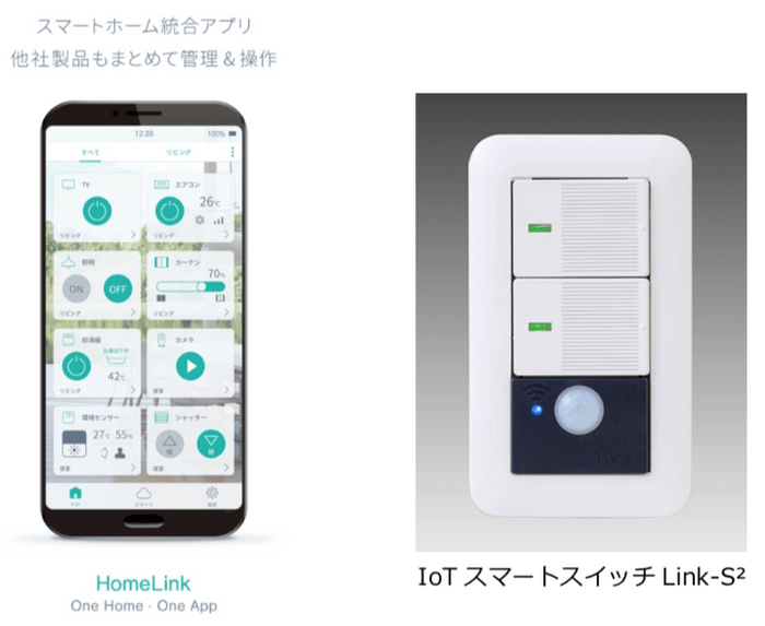 HomeLinkアプリとIoTスマートスイッチLink-S2