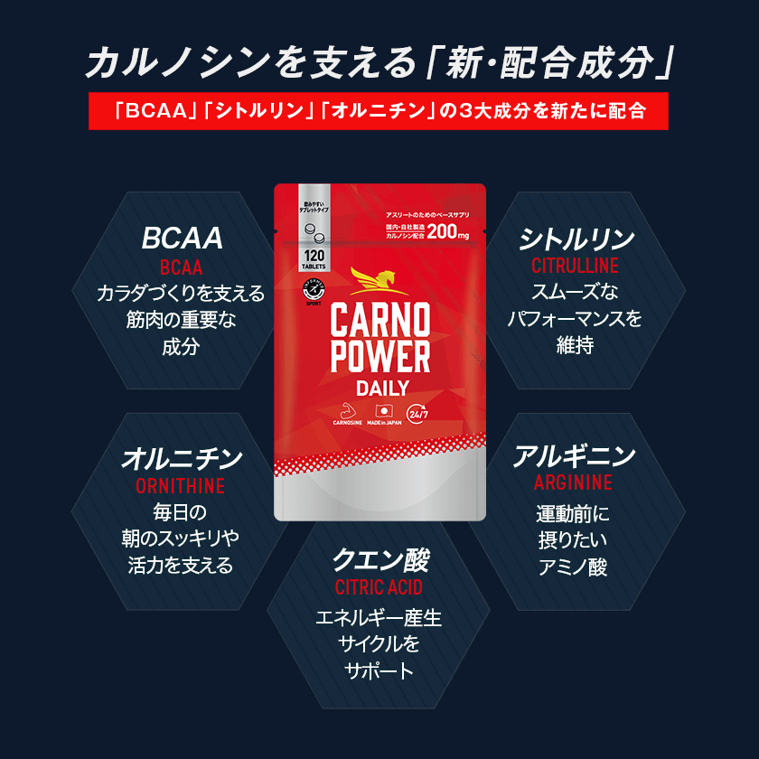 カルノシンを支える5大成分