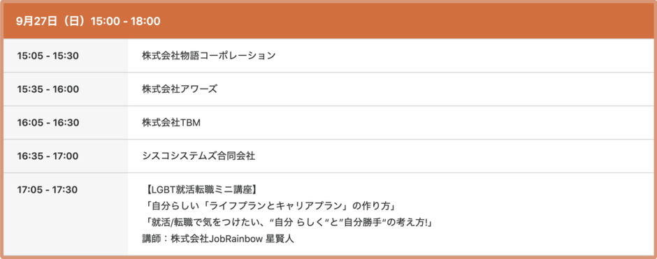 2日目 15:00〜18:00のプログラム