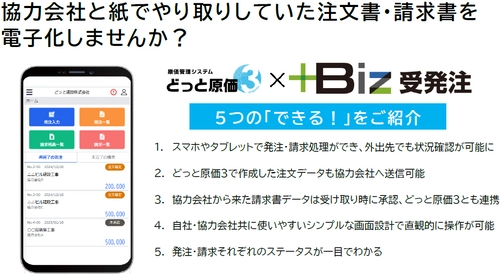 建設業向け原価管理システム「どっと原価シリーズ」が サブスクで建設業のIT化＆業務改善を支える新サービス 「＋Biz受発注」を4月23日に販売開始