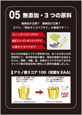 ペプチドマッスル_展示会05無添加3つの原料