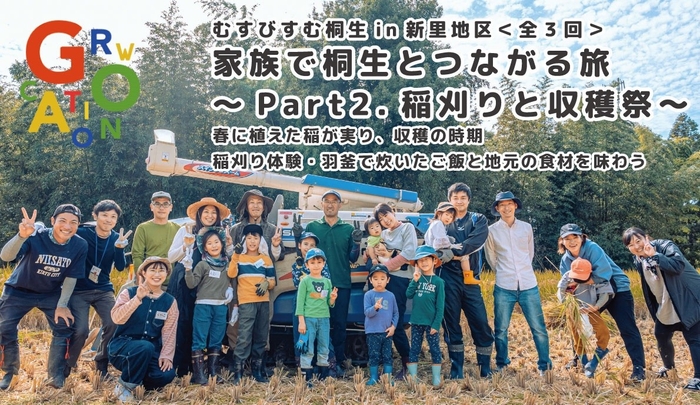 「家族で桐生とつながる旅~Part2.稲刈りと収穫祭~」