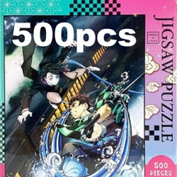 超速報！無限列車編のパズルは炭治郎＆魘夢♪５００ピース。煉獄さんの高精度印刷スポーツタオル 、だと、、？鬼滅の刃が今もなお炎の呼吸。