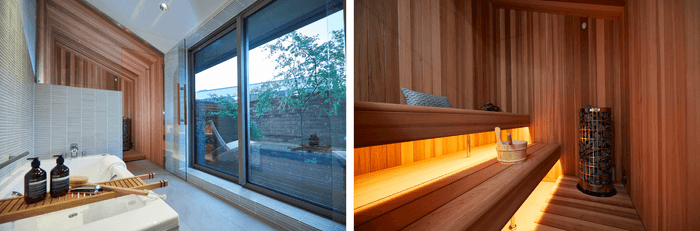 日々を整えるサウナ付きのバスルーム