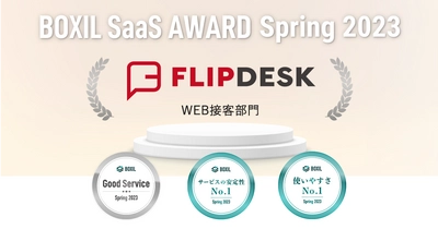 Flipdeskが「BOXIL SaaS AWARD Spring 2023」 WEB接客部門で「Good Service」ほか2つのNo.1に選出