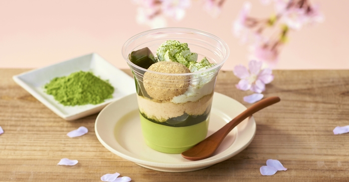 クリーム抹茶わらびもちパフェ画像