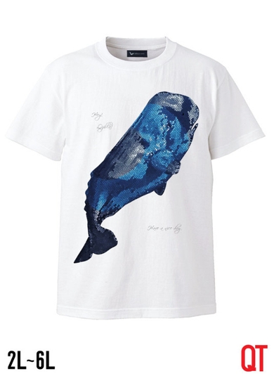 QT(キューティ)鯨の遊泳Ｕネック半袖Tシャツ カットソー 各種3,695円～