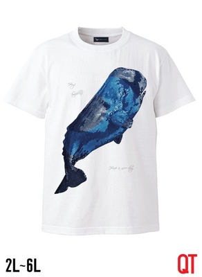 QT(キューティ)鯨の遊泳Ｕネック半袖Tシャツ カットソー 各種3,695円～