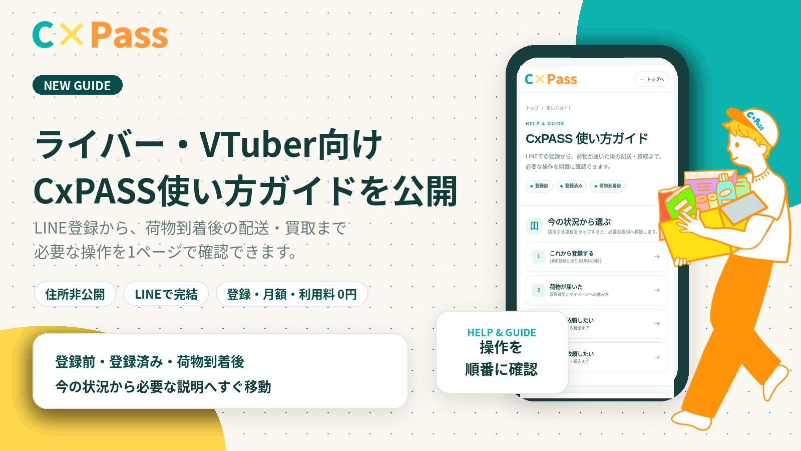 住所を公開せずプレゼントを受け取れる「CxPASS」、登録から配送・買取まで確認できる「使い方ガイド」を公開