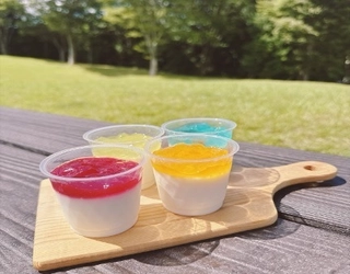 東名足柄サービスエリア上り富士山ファーム　 この夏新登場！！「夏季限定！彩りパンナコッタ4種」