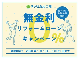 【2020年1～3月お申込み限定】無金利リフォームローンキャンペーンでおトクにリフォーム！