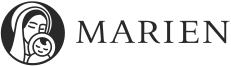 マリエン|ドイツハーブブランドロゴ 子どもを抱える聖母マリア像