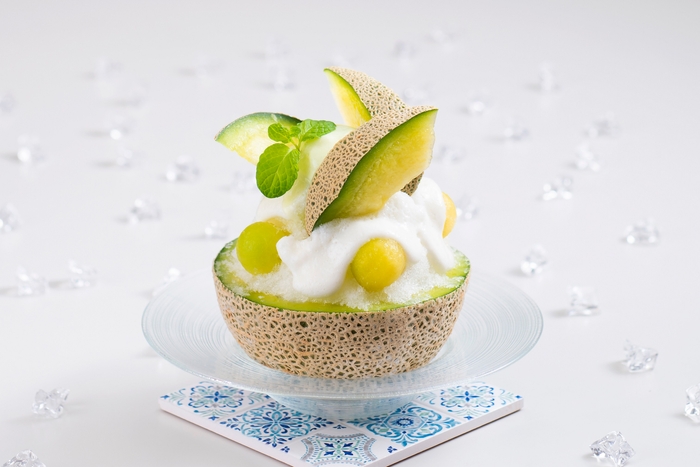 南張メロンかき氷~練乳のエスプーマ仕立て~