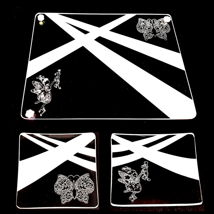 切り絵ガラス・皿