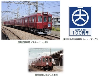 田原本線１００周年を記念して復刻塗装列車を運行します ～復刻版角型特殊看板（ヘッドマーク）を掲出～