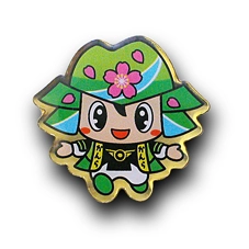 ◆PINS FACTORY（ピンズファクトリー）◆　ピンズ製作実例No.804  甘楽町役場　様 「町イメージキャラクター「かんらちゃん」ピンズ」