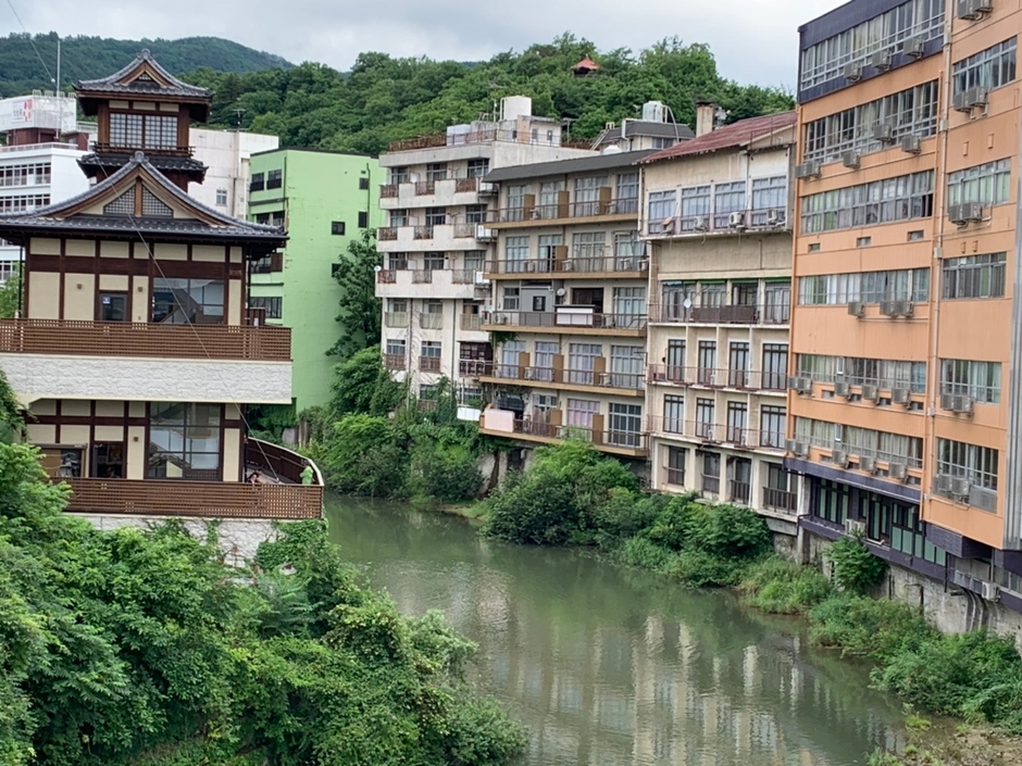 飯坂温泉の風景
