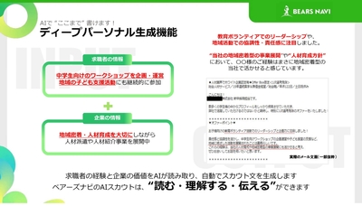 ディープパーソナル生成機能について