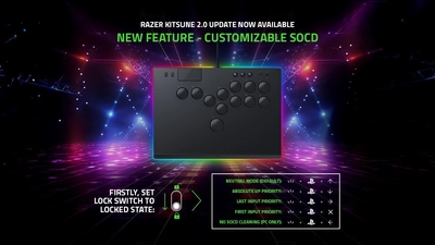 Razerのレバーレスアーケードコントローラー 「Razer Kitsune」が新たにSOCDモードの変更に対応