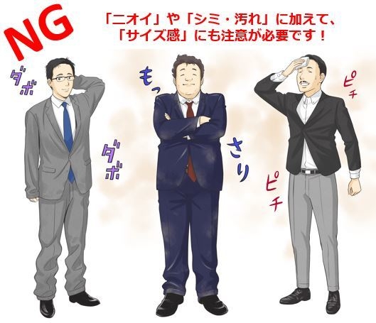 NGな「働着方」イラスト(文字アリ)