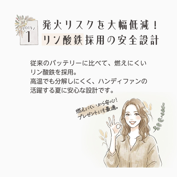 リン酸鉄採用の安全設計