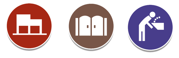 神代植物公園デジタルガイドマップ，施設アイコン例