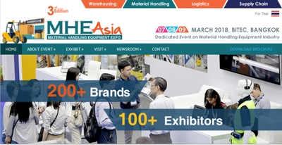 国際展示会 「アジアマテリアルハンドリング設備エキスポ」(Manch Exhibitions (Thailand)Co. Ltd.主催）の出展お申込み受付開始