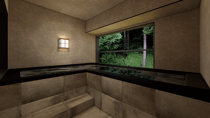 ロイヤルスイート:客室半露天風呂