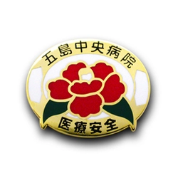 ◆PINS FACTORY（ピンズファクトリー）◆　ピンズ実例No.898長崎県五島中央病院様　「医療安全推進委員会委員用バッジ」