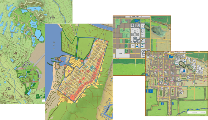 完成した再生古地図は観光だけでなく、地元小中学生の地域学習の教材として活用されている