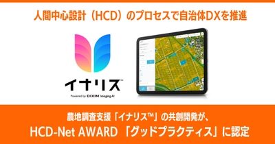 農地調査支援「イナリス(TM)」の共創開発が、 HCD-Net AWARD「グッドプラクティス」に認定