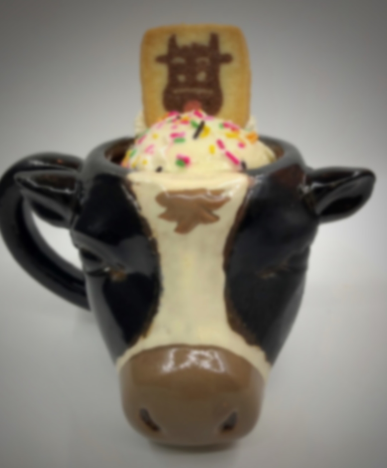 人気な牛さん生首脳みそパフェ