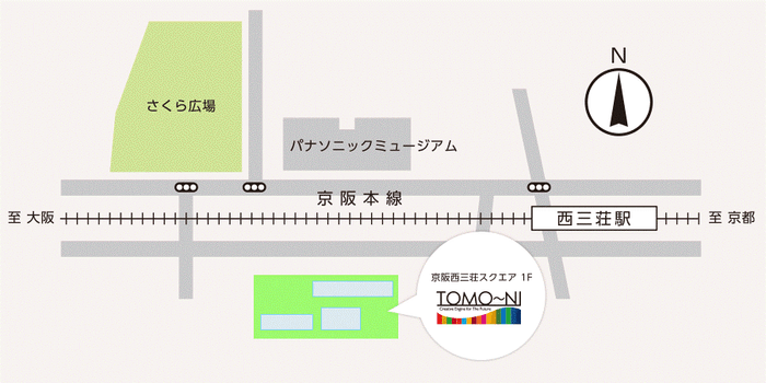 「京阪西三荘スクエア」ＭＡＰ