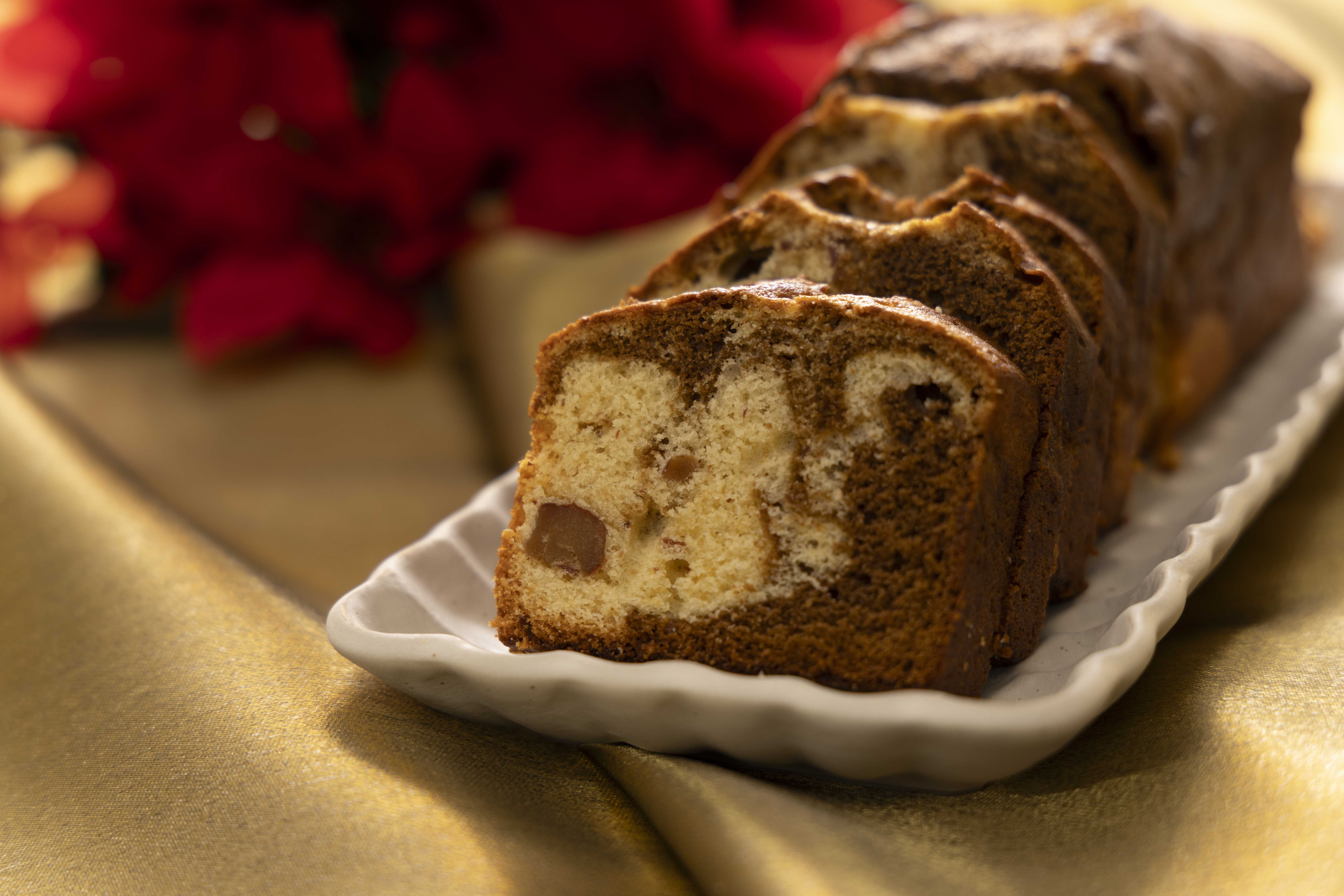 クリスマスの朝、暖炉に漂う香り~コーヒーとマロンのパウンド