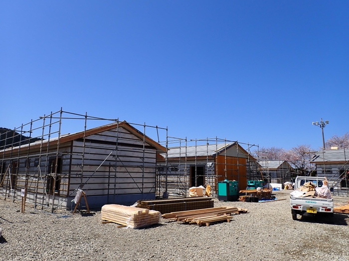 能登半島応急仮設住宅 建築現場