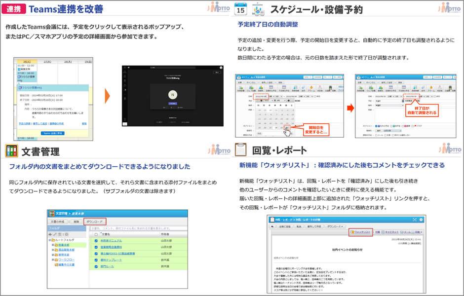 バージョンアップ機能を一部抜粋
