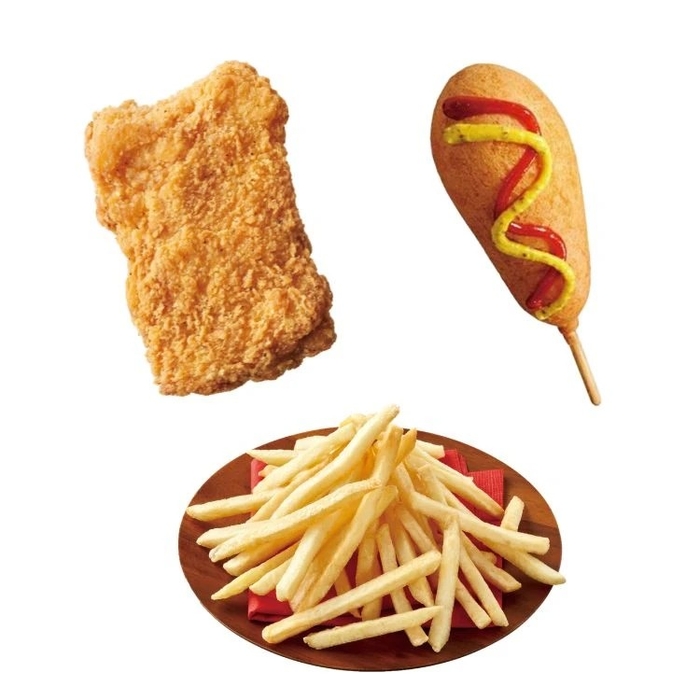 惣菜3種5点セット ポテト+チキンプレーン+アメリカンドッグ(画像はイメージです。)